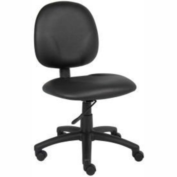 Boss Office Products Boss Task Chair - Vinyl - Mid Back - Black B9090-AM